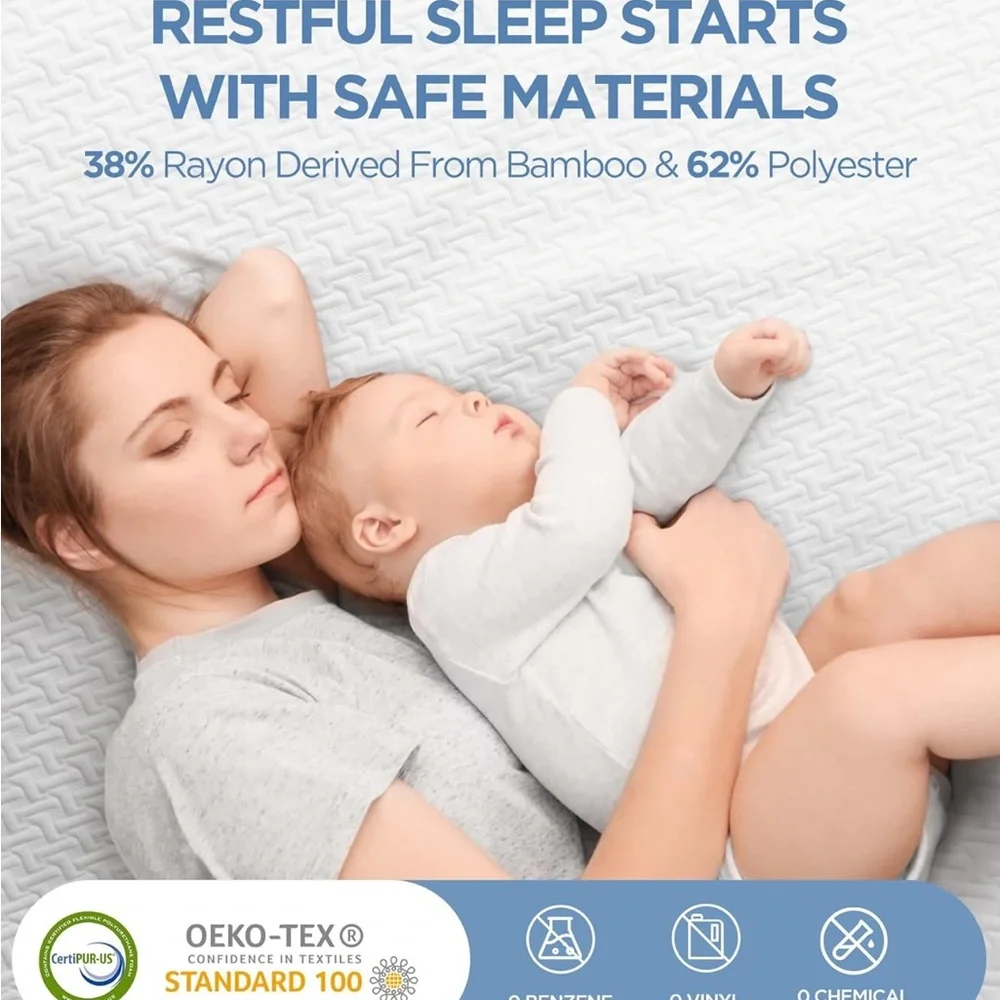 100% Waterproof King Mattress Protector, Hypoallergenic Viscose